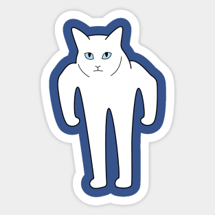 Buff Half-Cat Sticker